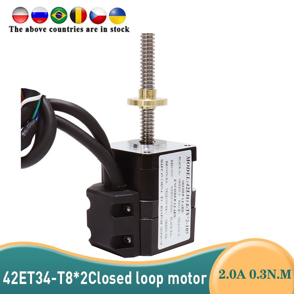 Closed Loop Stepper Motor Nema 17 - NEMA17 Kapalı döngü vidalı motor 2A