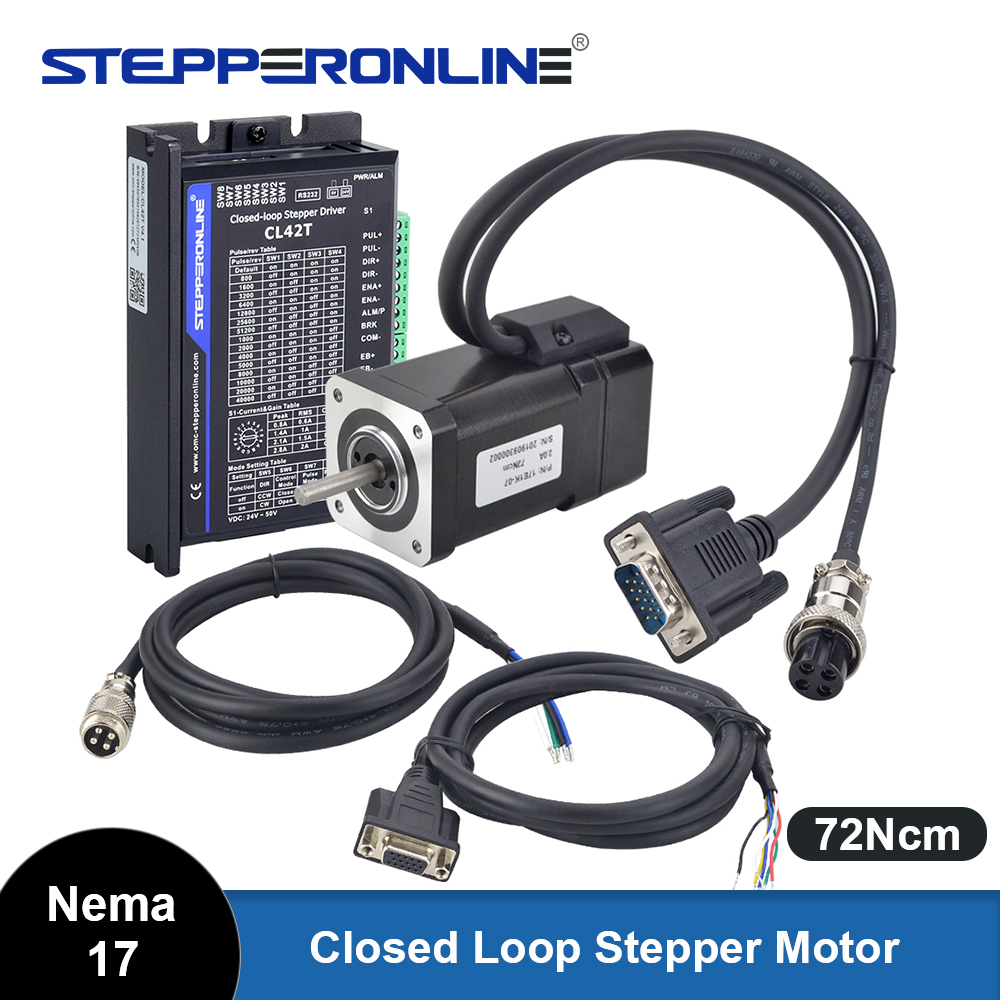 Closed Loop Stepper Motor Nema 17 - STEPPERONLINE TP Serisi Nema 17 Kapalı