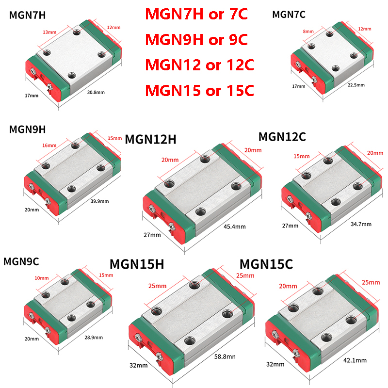 Linear Rail Mgn12H Set - 2 adet MGN7C MGN7H MGN9C MGN9H