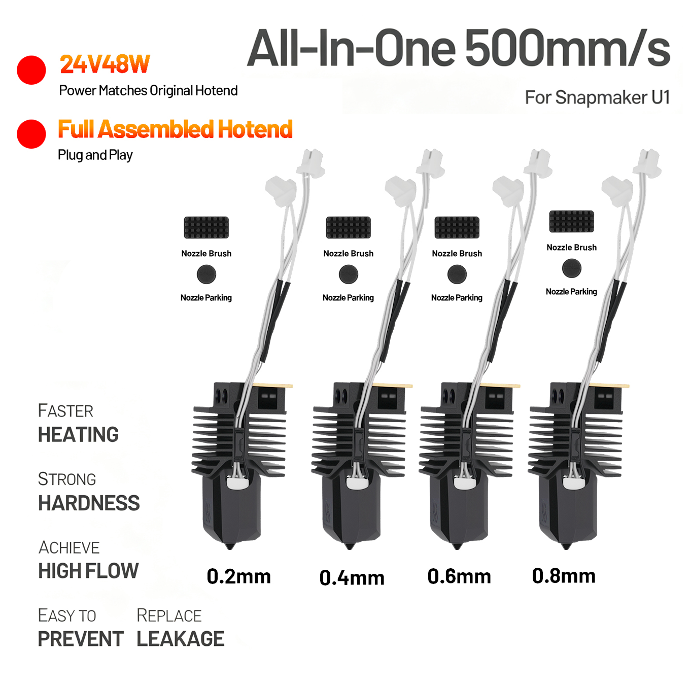 Snapmaker U1 için Hotend 24V 4 - High Flow Ceramic Hotend incelemesi ve fiyatı