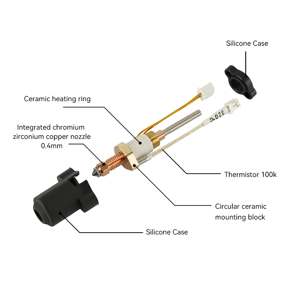 Creality K1C K1 MAX için Hoten - High Flow Ceramic Hotend incelemesi ve fiyatı