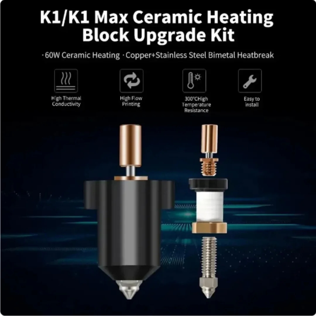 Creality K1/K1 Max Hotend Kiti - High Flow Ceramic Hotend incelemesi ve fiyatı
