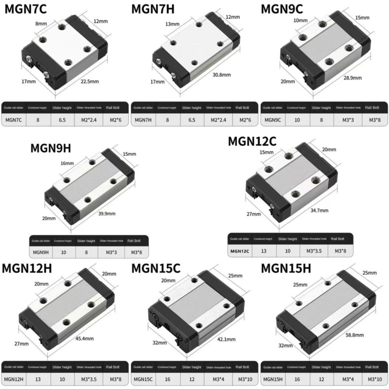 1 adet MGN7C MGN7H MGN9C MGN9H - Linear Rail Mgn12H Set incelemesi ve fiyatı